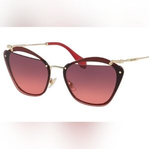 Miu Miu Red Sunglasses New In Box